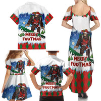Christmas Bigfoot Ride Snowboard Family Matching Summer Maxi Dress and Hawaiian Shirt Merry Footmas Xmas Style - Wonder Print Shop