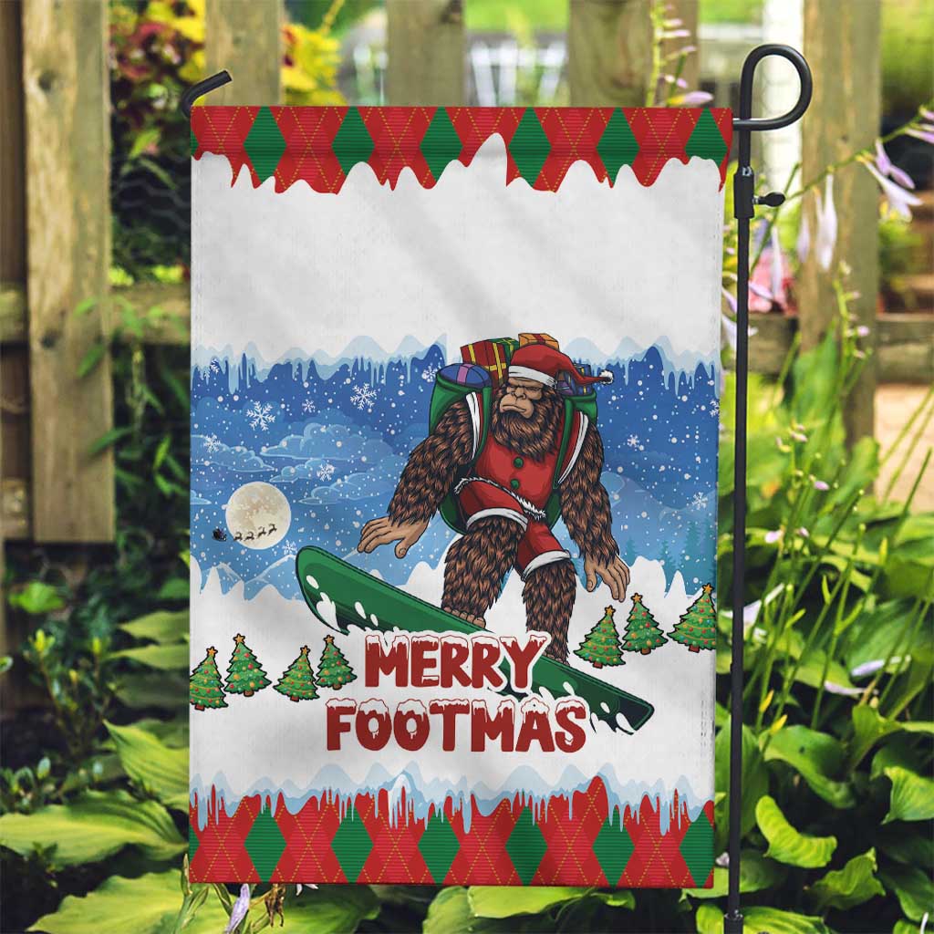 Christmas Bigfoot Ride Snowboard Garden Flag Merry Footmas Xmas Style - Wonder Print Shop