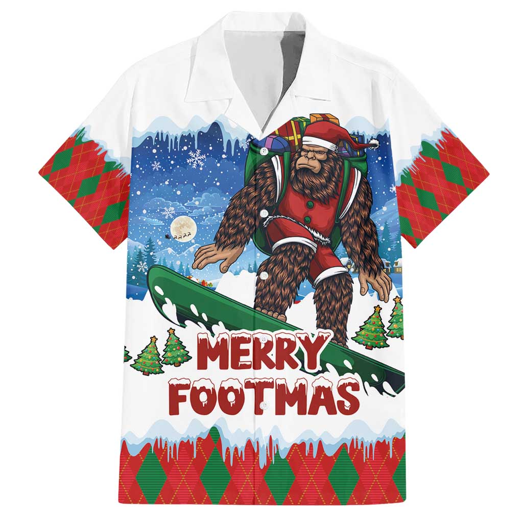 Christmas Bigfoot Ride Snowboard Hawaiian Shirt Merry Footmas Xmas Style - Wonder Print Shop