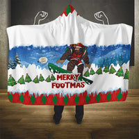 Christmas Bigfoot Ride Snowboard Hooded Blanket Merry Footmas Xmas Style