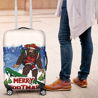 Christmas Bigfoot Ride Snowboard Luggage Cover Merry Footmas Xmas Style - Wonder Print Shop