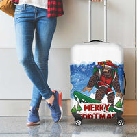 Christmas Bigfoot Ride Snowboard Luggage Cover Merry Footmas Xmas Style - Wonder Print Shop