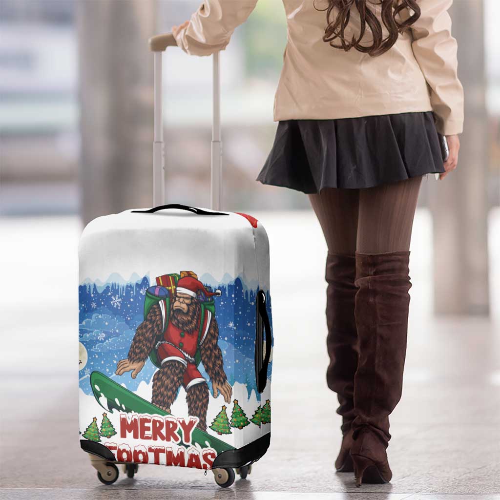 Christmas Bigfoot Ride Snowboard Luggage Cover Merry Footmas Xmas Style - Wonder Print Shop
