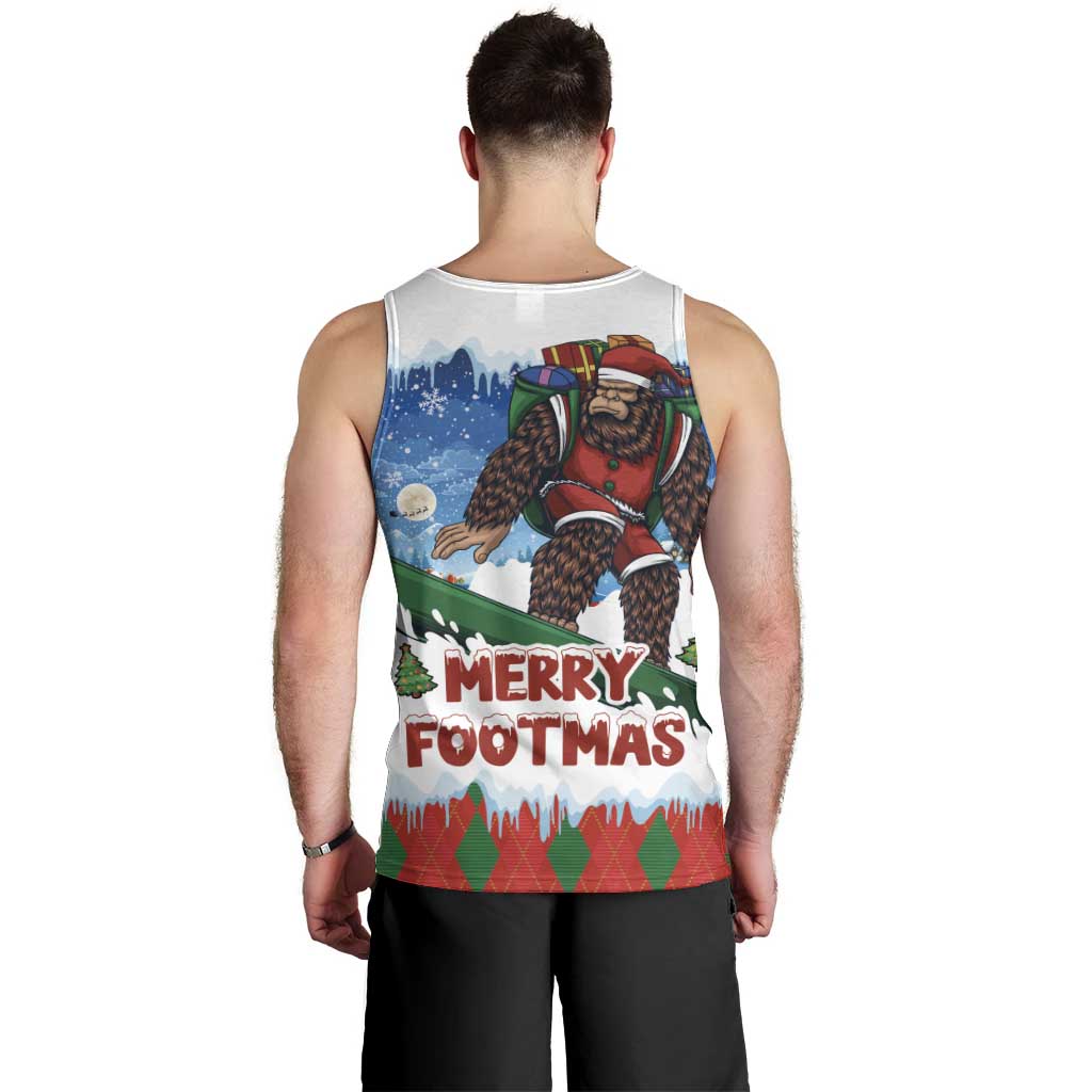 Christmas Bigfoot Ride Snowboard Men Tank Top Merry Footmas Xmas Style - Wonder Print Shop