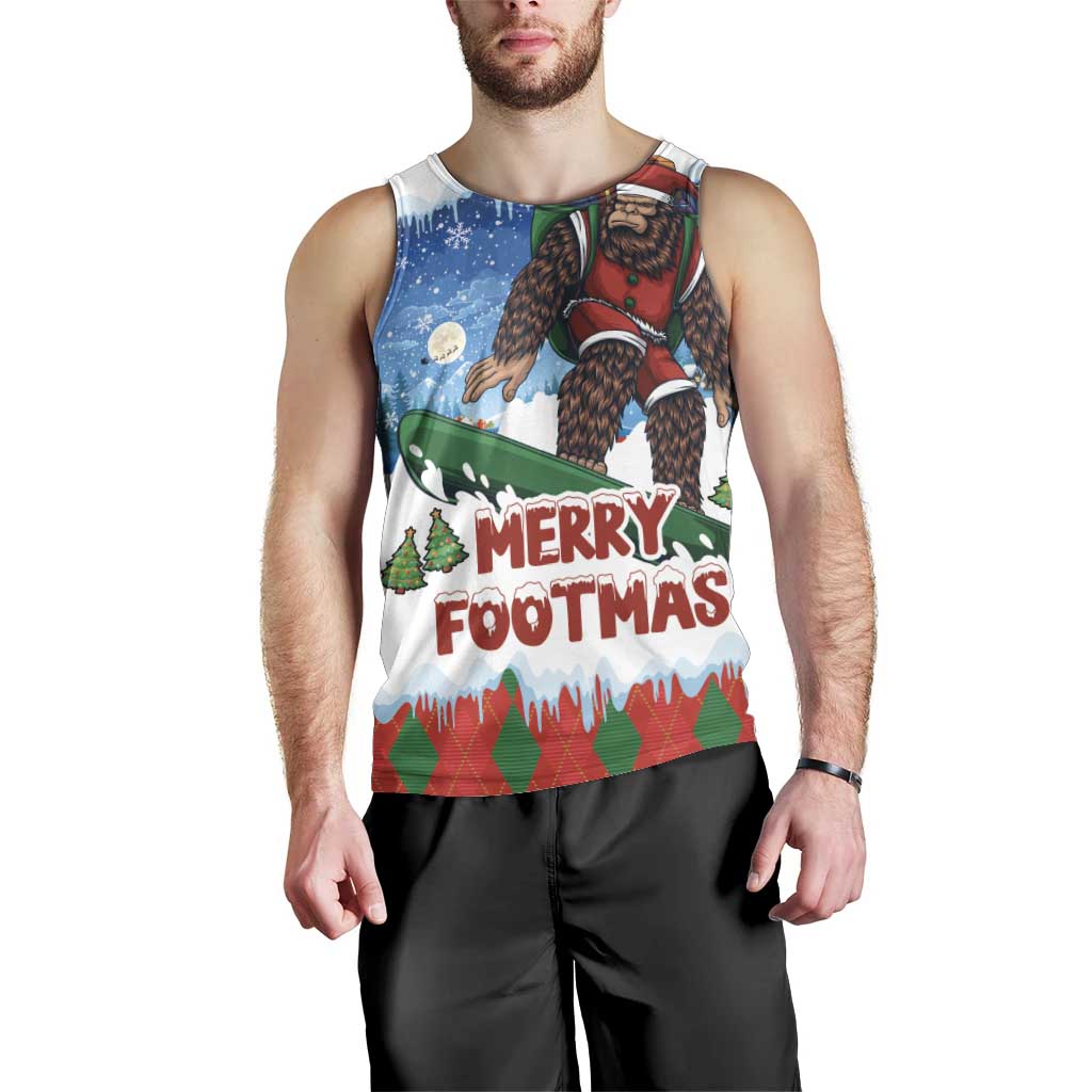 Christmas Bigfoot Ride Snowboard Men Tank Top Merry Footmas Xmas Style - Wonder Print Shop