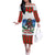 Christmas Bigfoot Ride Snowboard Off The Shoulder Long Sleeve Dress Merry Footmas Xmas Style - Wonder Print Shop