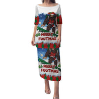 Christmas Bigfoot Ride Snowboard Puletasi Merry Footmas Xmas Style - Wonder Print Shop