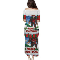 Christmas Bigfoot Ride Snowboard Puletasi Merry Footmas Xmas Style - Wonder Print Shop