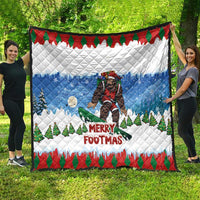 Christmas Bigfoot Ride Snowboard Quilt Merry Footmas Xmas Style - Wonder Print Shop