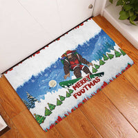 Christmas Bigfoot Ride Snowboard Rubber Doormat Merry Footmas Xmas Style - Wonder Print Shop