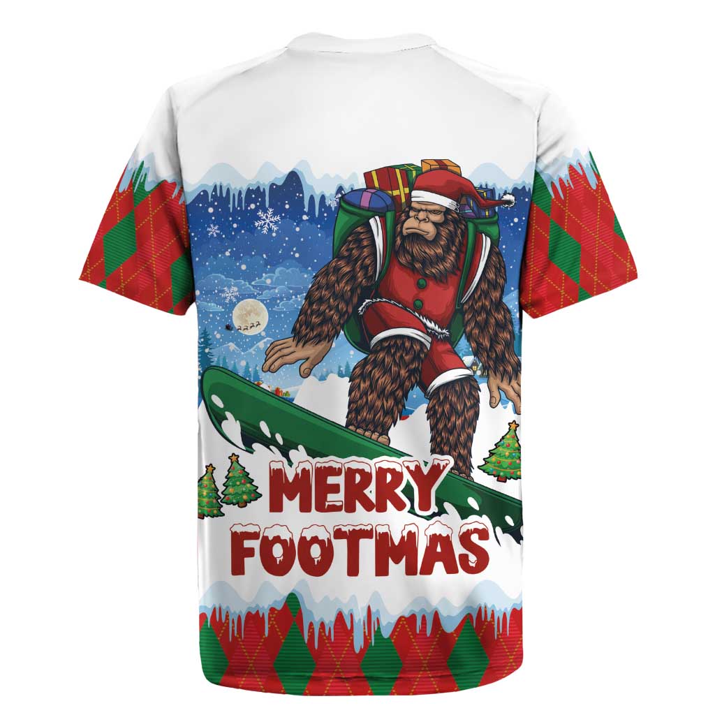 Christmas Bigfoot Ride Snowboard Rugby Jersey Merry Footmas Xmas Style - Wonder Print Shop