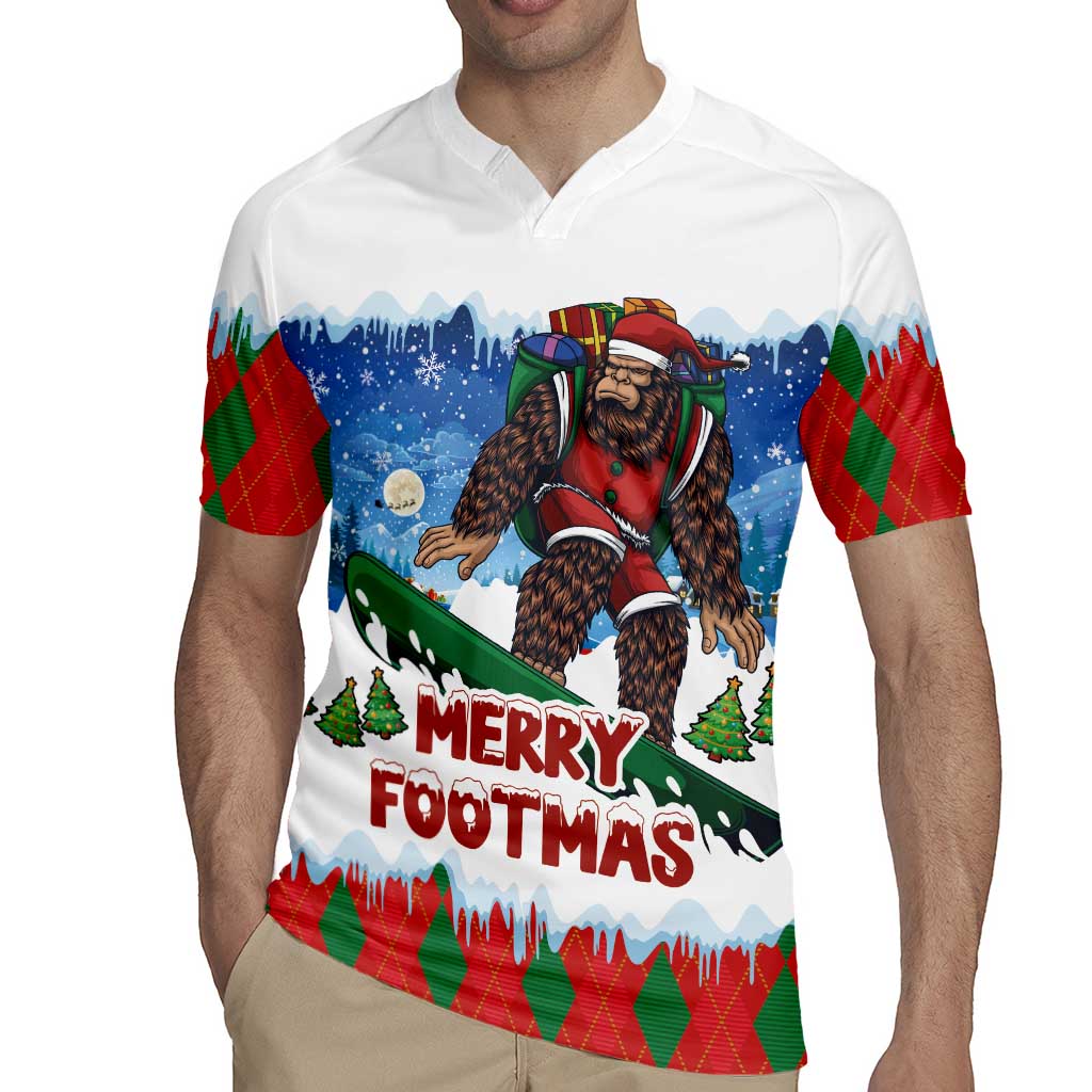 Christmas Bigfoot Ride Snowboard Rugby Jersey Merry Footmas Xmas Style - Wonder Print Shop