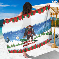 Christmas Bigfoot Ride Snowboard Sarong Merry Footmas Xmas Style - Wonder Print Shop