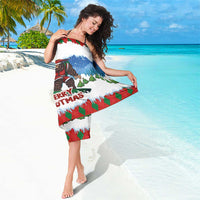 Christmas Bigfoot Ride Snowboard Sarong Merry Footmas Xmas Style - Wonder Print Shop