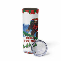 Christmas Bigfoot Ride Snowboard Skinny Tumbler Merry Footmas Xmas Style - Wonder Print Shop