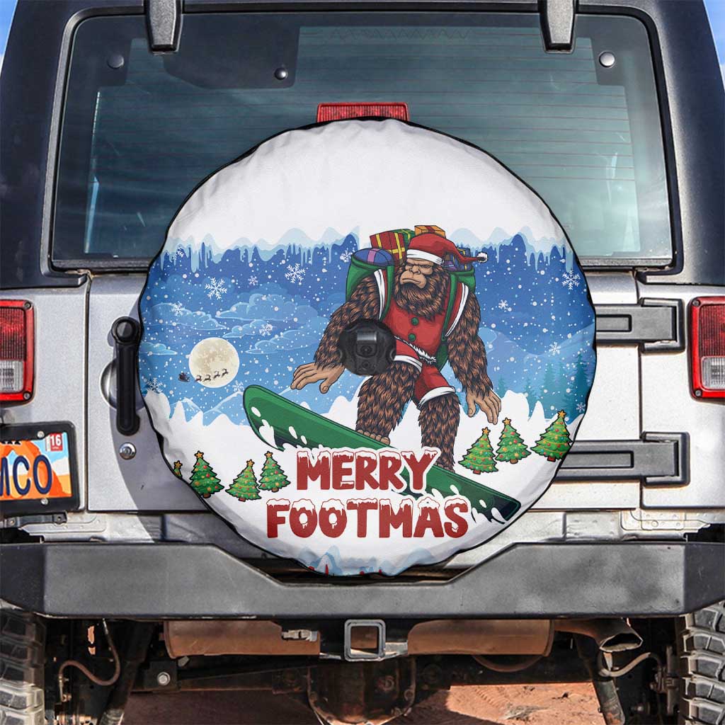 Christmas Bigfoot Ride Snowboard Spare Tire Cover Merry Footmas Xmas Style - Wonder Print Shop