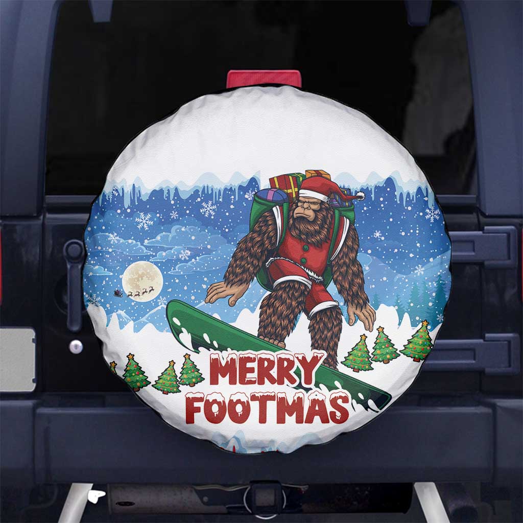Christmas Bigfoot Ride Snowboard Spare Tire Cover Merry Footmas Xmas Style - Wonder Print Shop