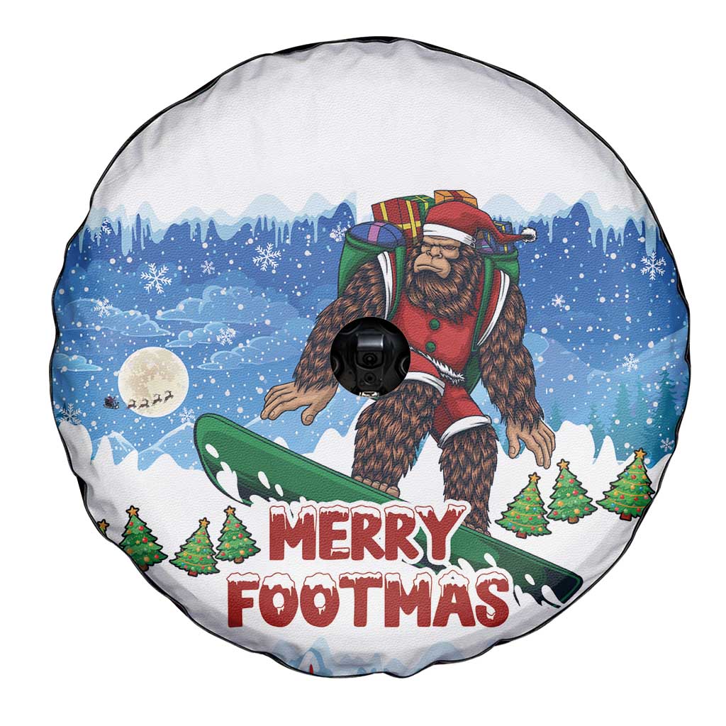 Christmas Bigfoot Ride Snowboard Spare Tire Cover Merry Footmas Xmas Style - Wonder Print Shop