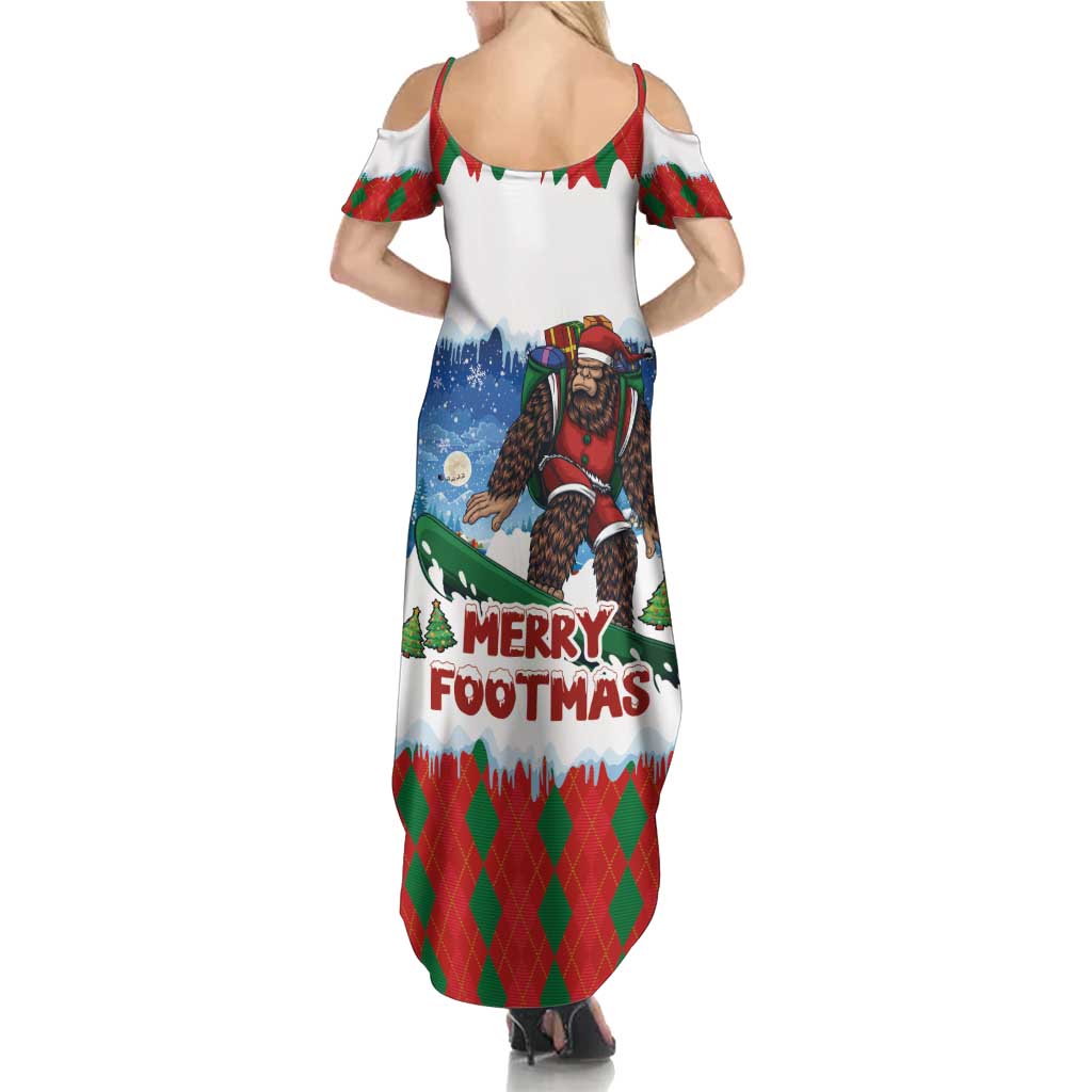 Christmas Bigfoot Ride Snowboard Summer Maxi Dress Merry Footmas Xmas Style - Wonder Print Shop