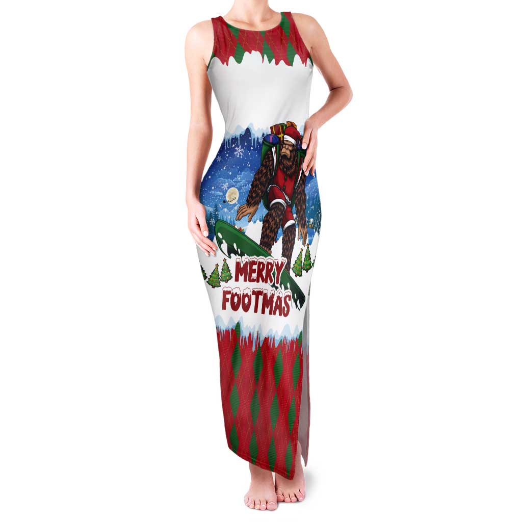 Christmas Bigfoot Ride Snowboard Tank Maxi Dress Merry Footmas Xmas Style - Wonder Print Shop