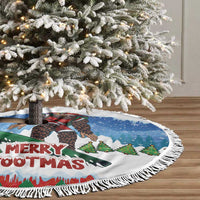 Christmas Bigfoot Ride Snowboard Tree Skirt Merry Footmas Xmas Style - Wonder Print Shop