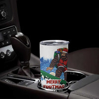 Christmas Bigfoot Ride Snowboard Tumbler Cup Merry Footmas Xmas Style - Wonder Print Shop