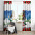 Christmas Bigfoot Ride Snowboard Window Curtain Merry Footmas Xmas Style - Wonder Print Shop