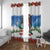 Christmas Bigfoot Ride Snowboard Window Curtain Merry Footmas Xmas Style - Wonder Print Shop