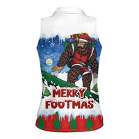 Christmas Bigfoot Ride Snowboard Women Sleeveless Polo Shirt Merry Footmas Xmas Style - Wonder Print Shop