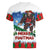 Christmas Bigfoot Ride Snowboard Women V-Neck T-Shirt Merry Footmas Xmas Style - Wonder Print Shop