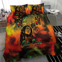 Jamaican Reggae Legend's Birthday Bedding Set One Love Jamaica - Wonder Print Shop
