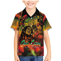 Jamaican Reggae Legend's Birthday Family Matching Mermaid Dress and Hawaiian Shirt One Love Jamaica - Wonder Print Shop