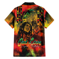 Jamaican Reggae Legend's Birthday Family Matching Off Shoulder Short Dress and Hawaiian Shirt One Love Jamaica - Wonder Print Shop