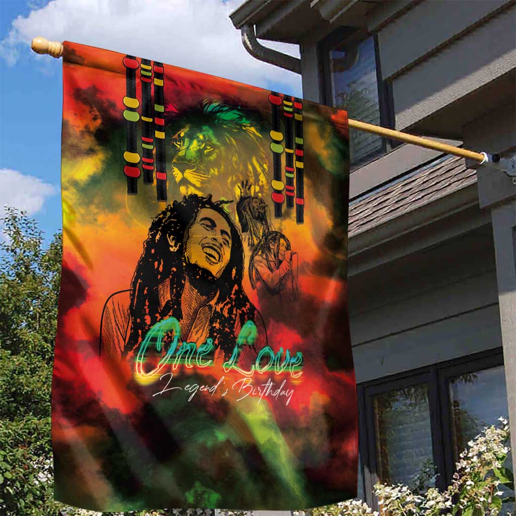 Jamaican Reggae Legend's Birthday Garden Flag One Love Jamaica - Wonder Print Shop