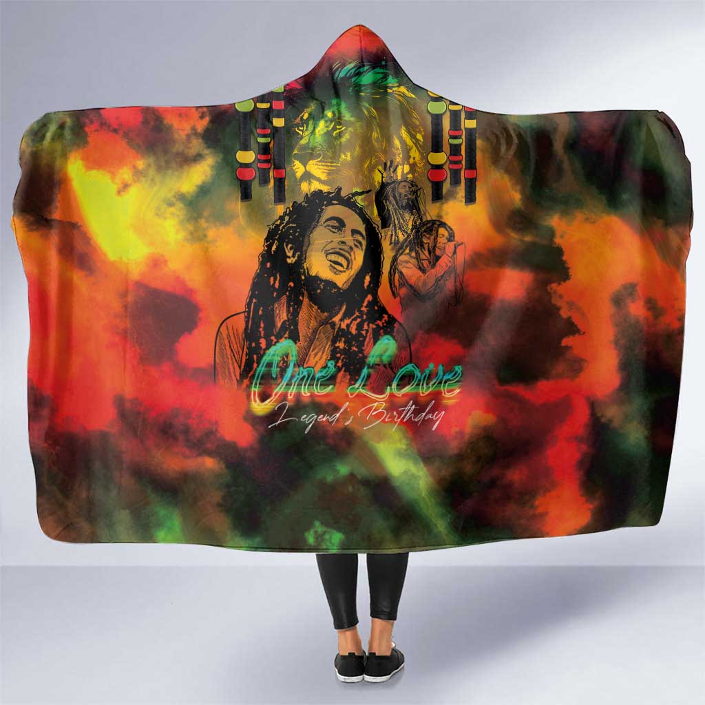 Jamaican Reggae Legend's Birthday Hooded Blanket One Love Jamaica