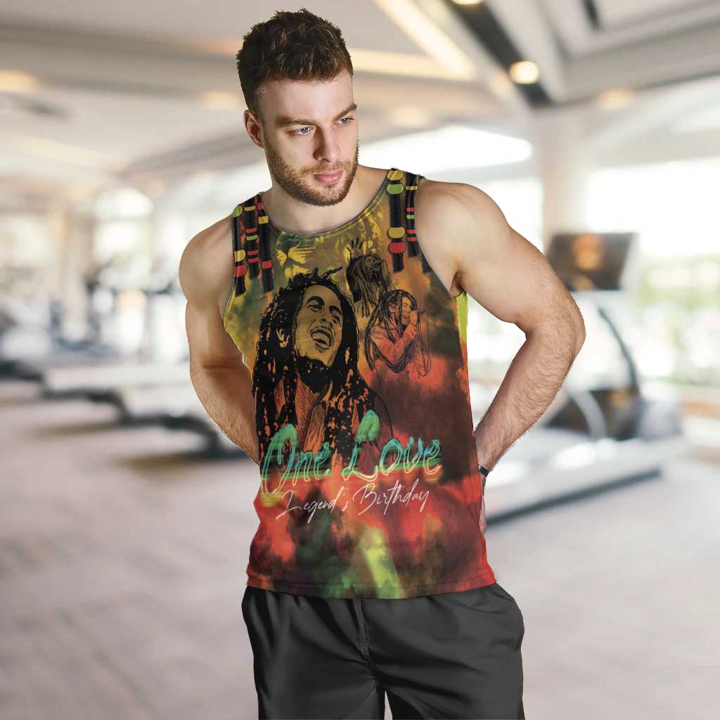 Jamaican Reggae Legend's Birthday Men Tank Top One Love Jamaica - Wonder Print Shop