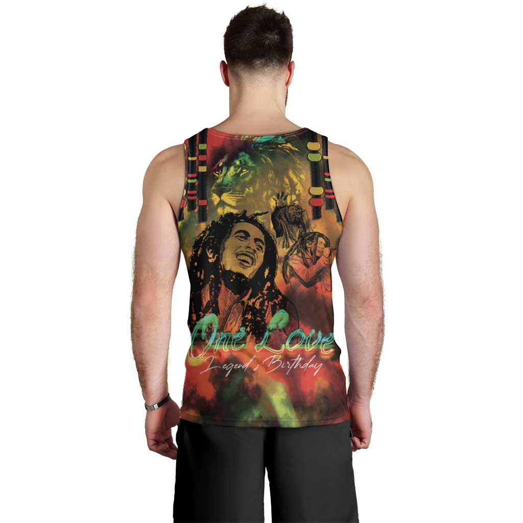 Jamaican Reggae Legend's Birthday Men Tank Top One Love Jamaica - Wonder Print Shop