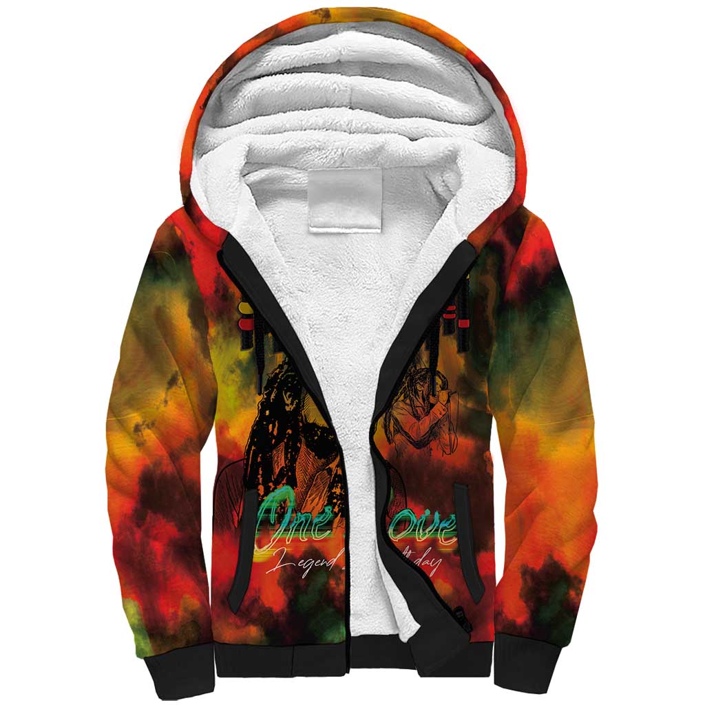 Jamaican Reggae Legend's Birthday Sherpa Hoodie One Love Jamaica - Wonder Print Shop