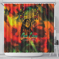 Jamaican Reggae Legend's Birthday Shower Curtain One Love Jamaica