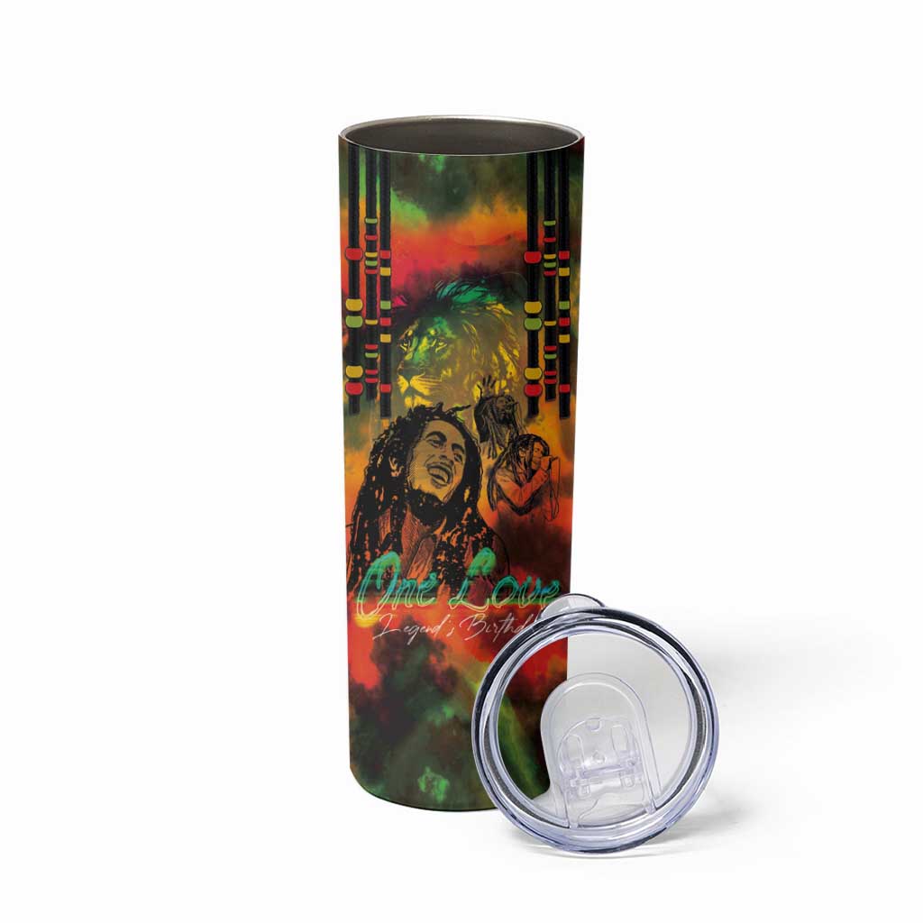Jamaican Reggae Legend's Birthday Skinny Tumbler One Love Jamaica - Wonder Print Shop
