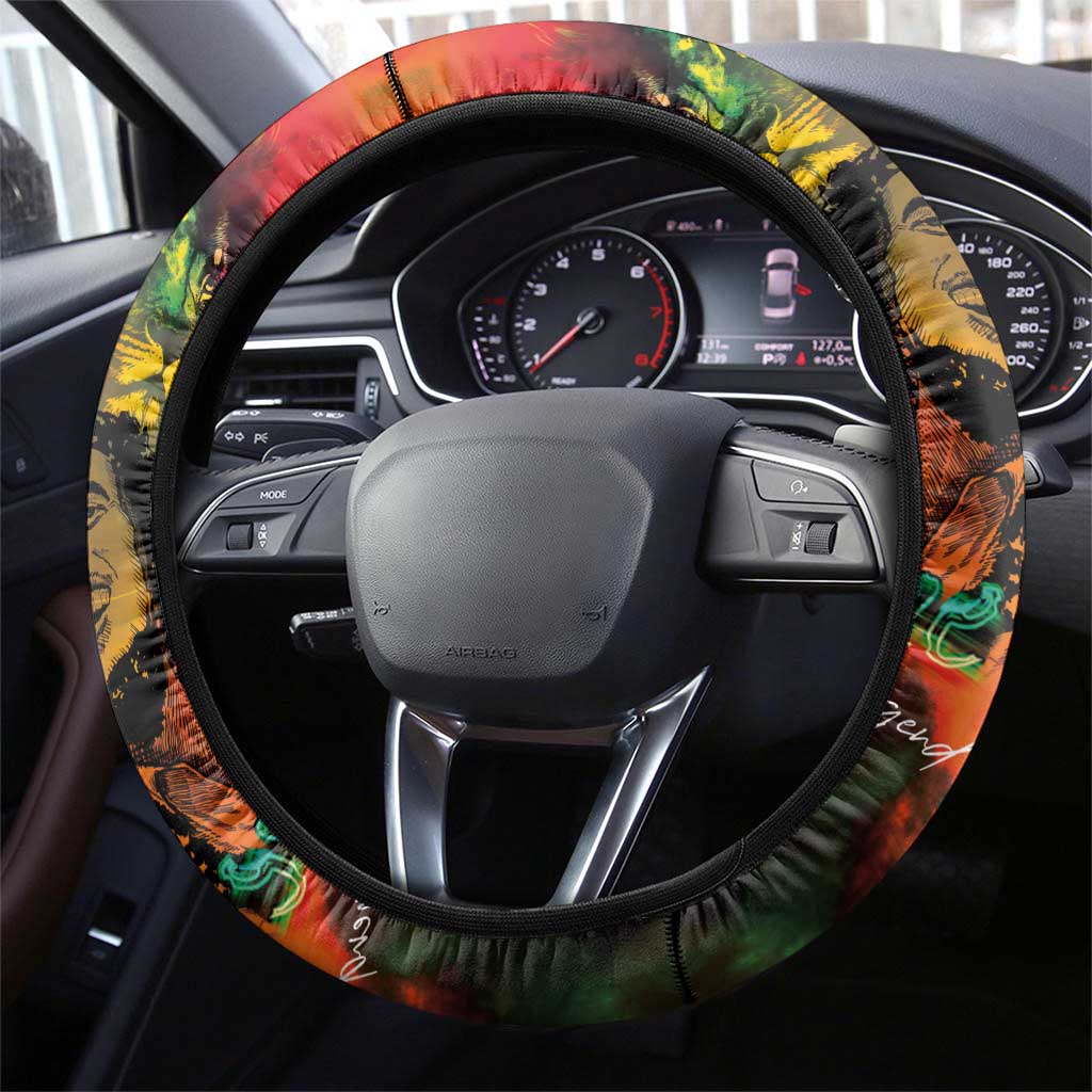 Jamaican Reggae Legend's Birthday Steering Wheel Cover One Love Jamaica - Wonder Print Shop