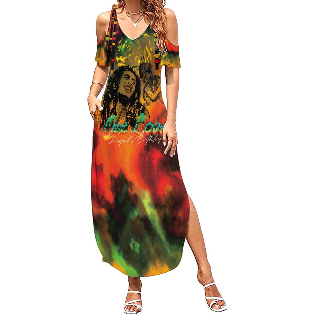 Jamaican Reggae Legend's Birthday Summer Maxi Dress One Love Jamaica - Wonder Print Shop