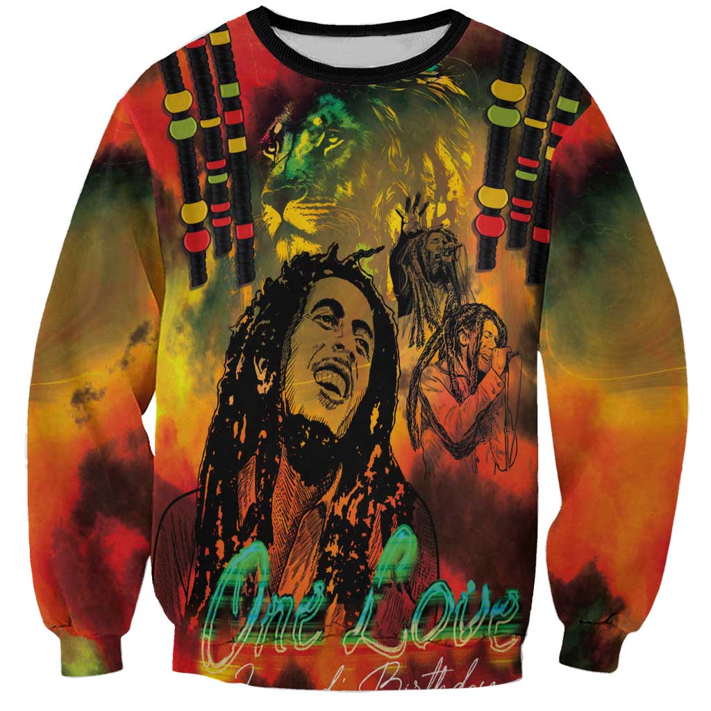 Jamaican Reggae Legend's Birthday Sweatshirt One Love Jamaica - Wonder Print Shop