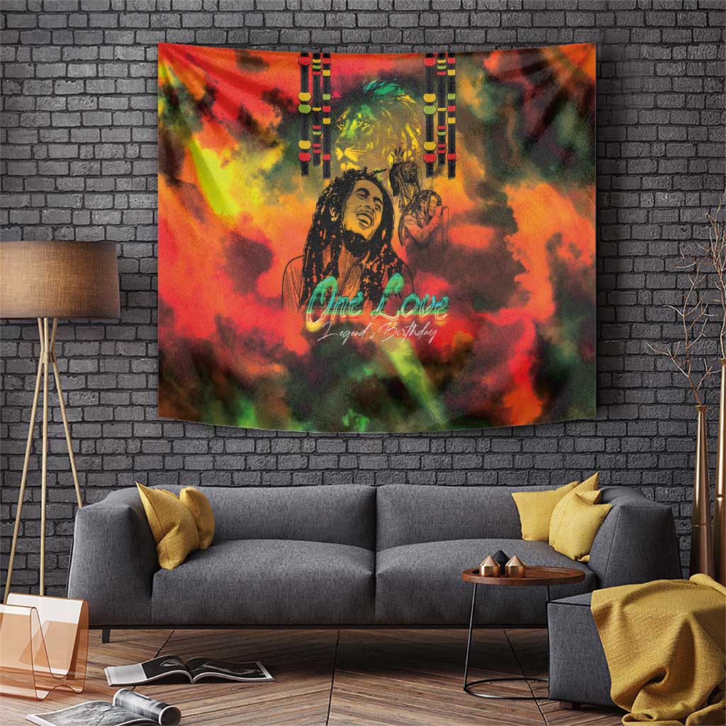 Jamaican Reggae Legend's Birthday Tapestry One Love Jamaica - Wonder Print Shop