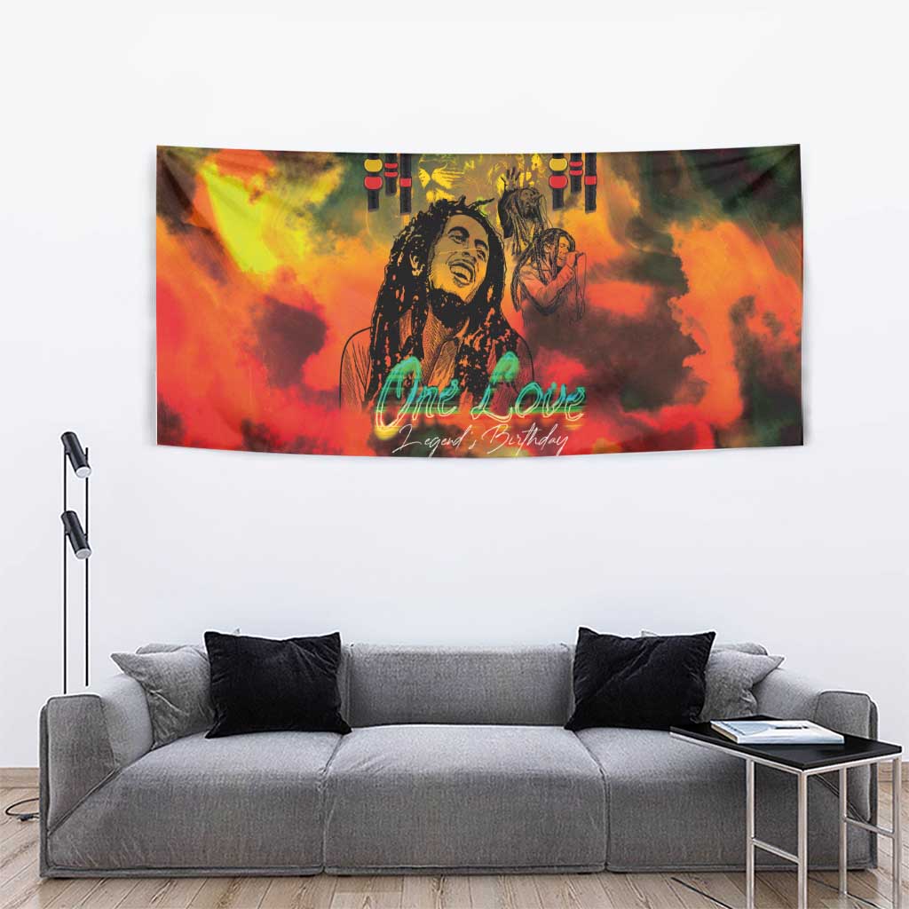 Jamaican Reggae Legend's Birthday Tapestry One Love Jamaica - Wonder Print Shop