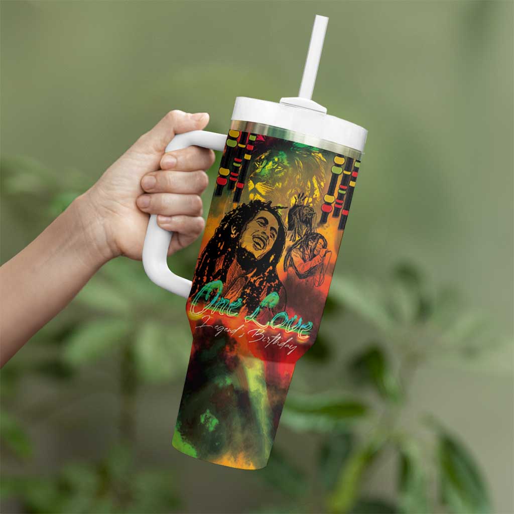 Jamaican Reggae Legend's Birthday Tumbler With Handle One Love Jamaica - Wonder Print Shop