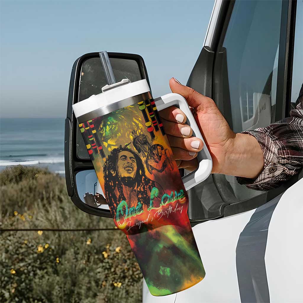 Jamaican Reggae Legend's Birthday Tumbler With Handle One Love Jamaica - Wonder Print Shop