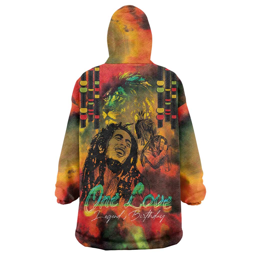 Jamaican Reggae Legend's Birthday Wearable Blanket Hoodie One Love Jamaica - Wonder Print Shop