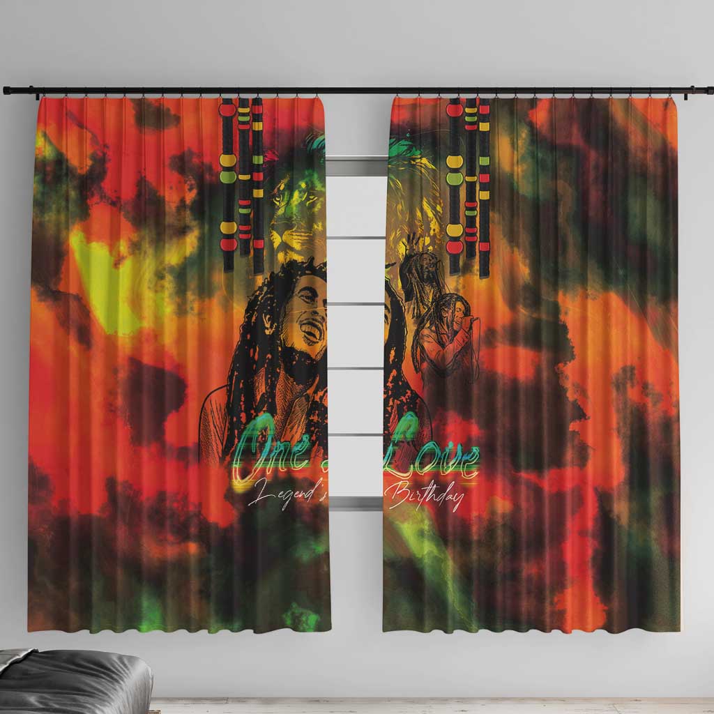 Jamaican Reggae Legend's Birthday Window Curtain One Love Jamaica - Wonder Print Shop