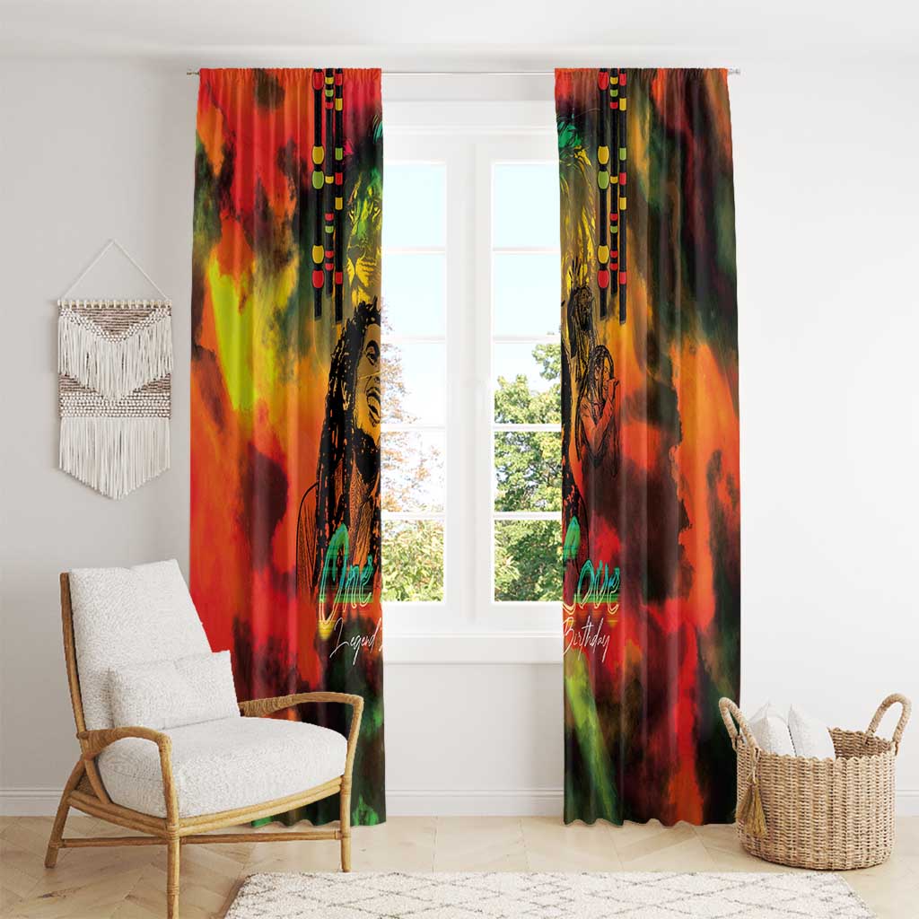 Jamaican Reggae Legend's Birthday Window Curtain One Love Jamaica - Wonder Print Shop